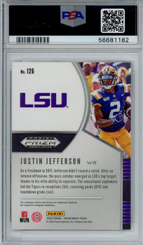 Justin Jefferson 2020 Panini Prizm Dp Grade 10 Card #126