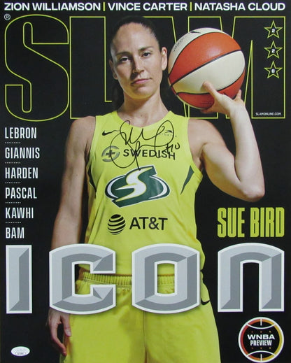Sue Bird Autographed 16X20 Slam Magazine Cover Photo Seattle Storm Jsa 179121