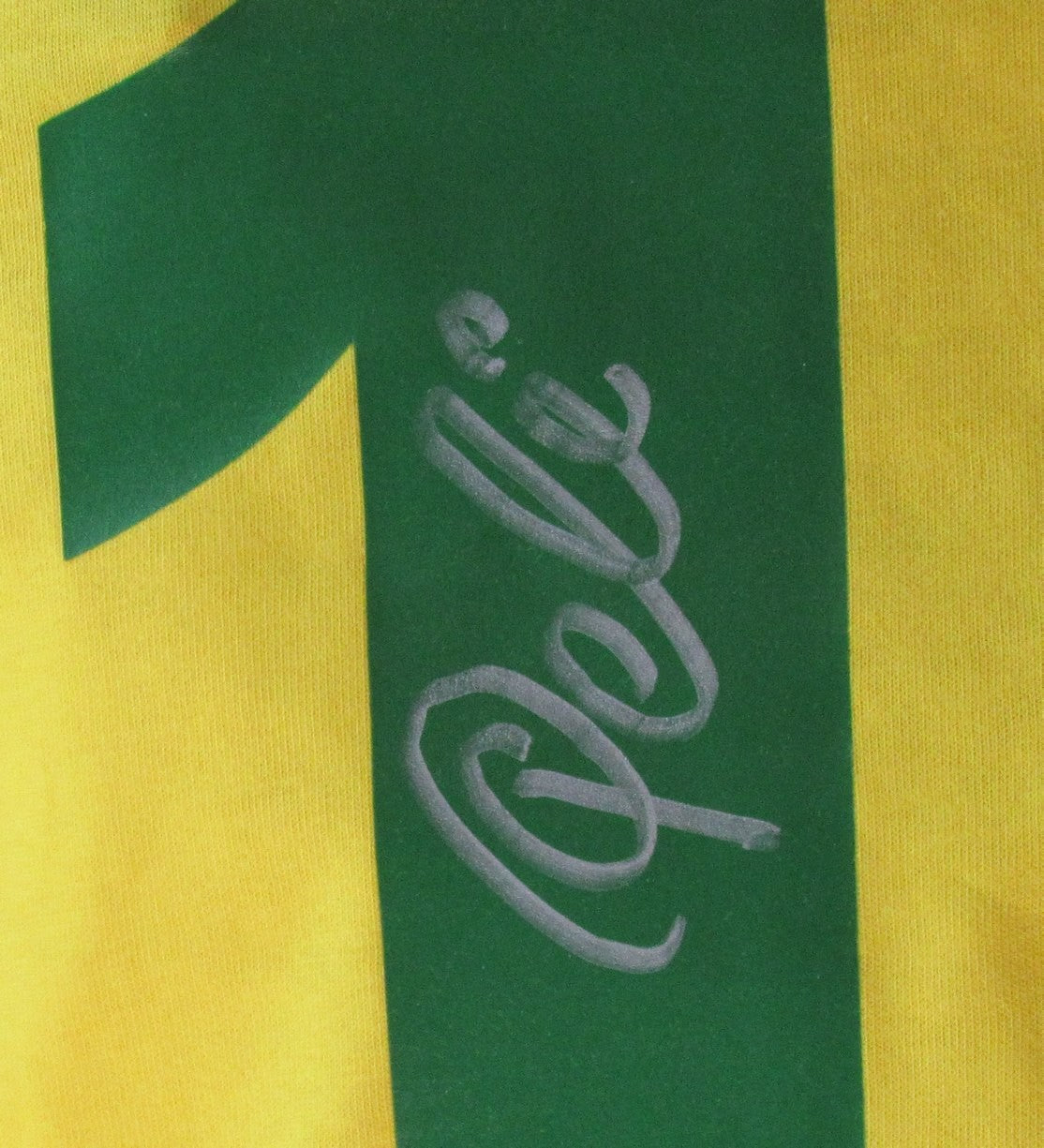 Pele Signed/Autographed Custom Gold Cbd Soccer Jersey Beckett 200971