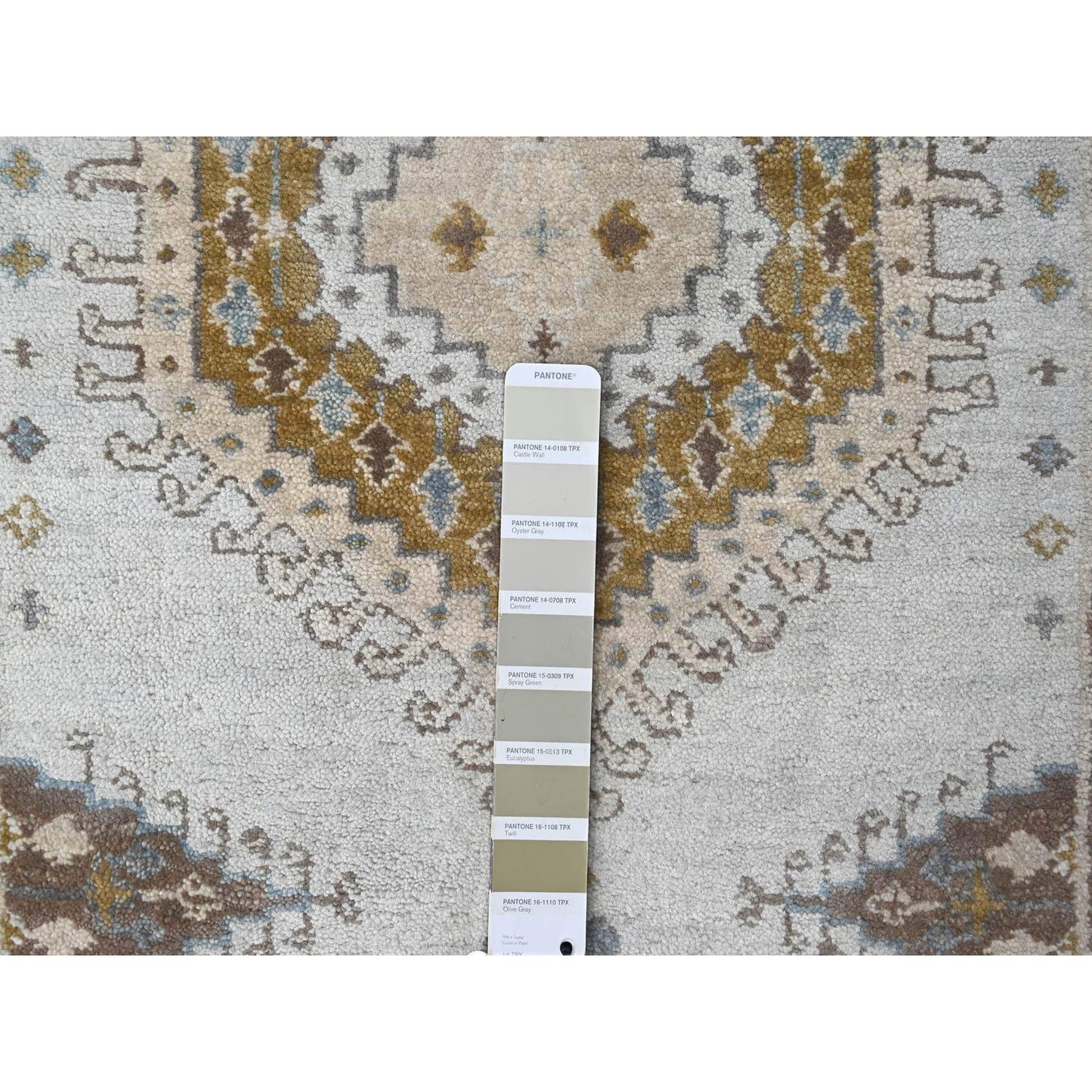 2'7"X19'10" Gray Hand Knotted Pure Wool Zoroastrian Village Xl Runner Rug