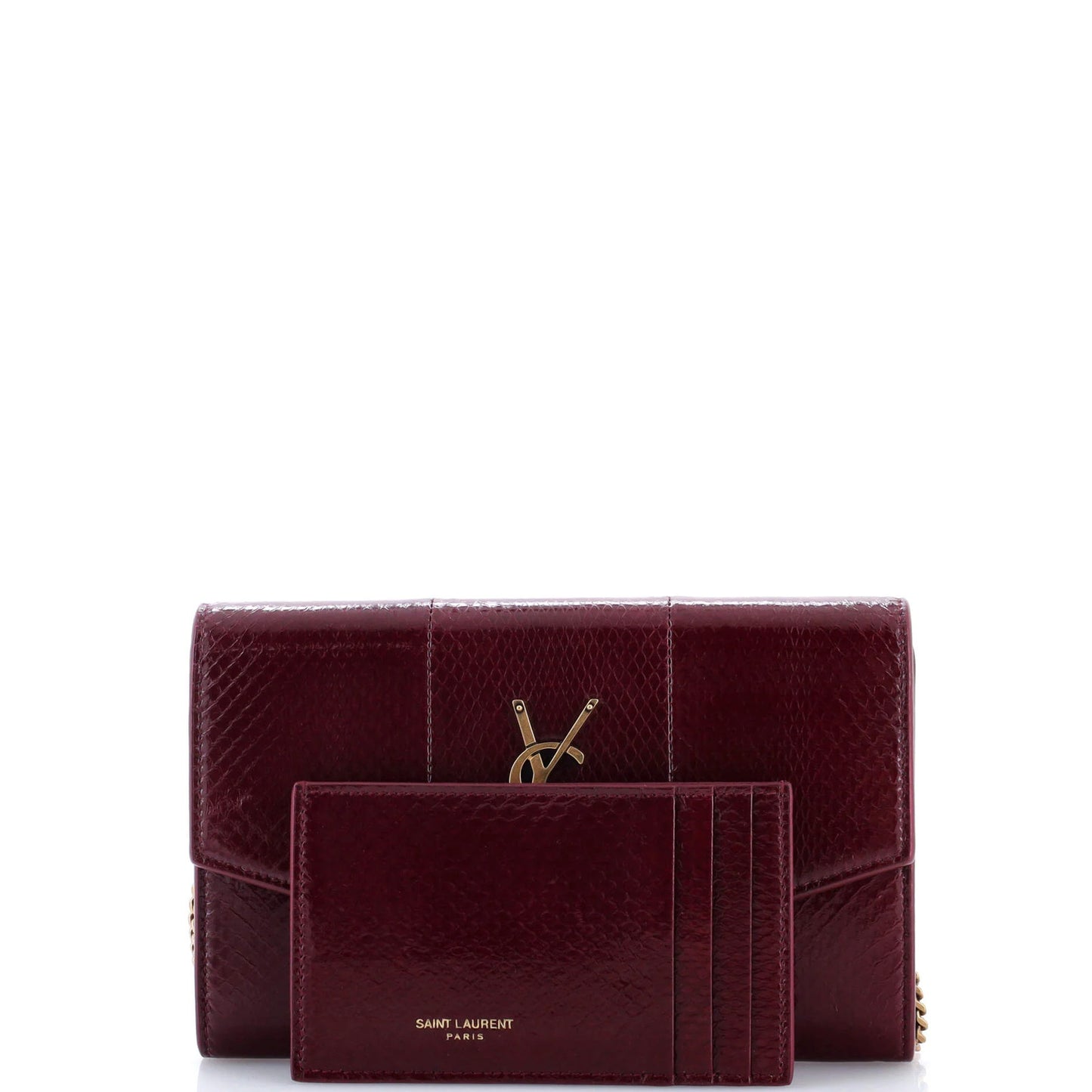 Saint Laurent Classic Monogram Wallet On Chain Python