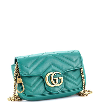 Gucci Gg Marmont Flap Bag Matelasse Leather Super Mini