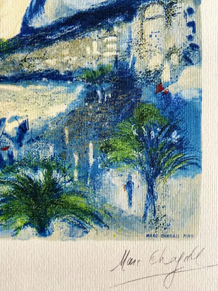 Marc Chagall Lithograph Coa Original Hand-Signed Hand-Numbered Collection Stamp