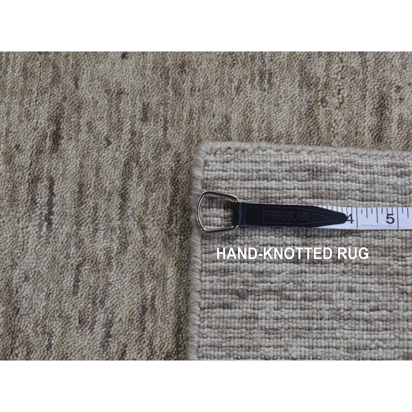 2'7"X18'2" Taupe Natural Colors Pure Wool Gabbeh Runner Hand Loomed Rug