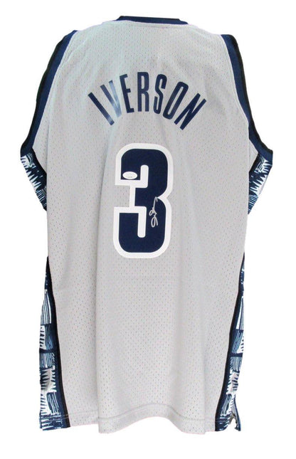 Allen Iverson Hof Autographed Gray Mitchell &