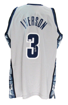 Allen Iverson Hof Autographed Gray Mitchell &