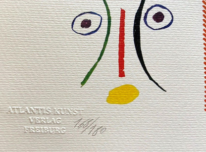 Pablo Picasso Lithograph Coa Signed Numbered Limited Stamp