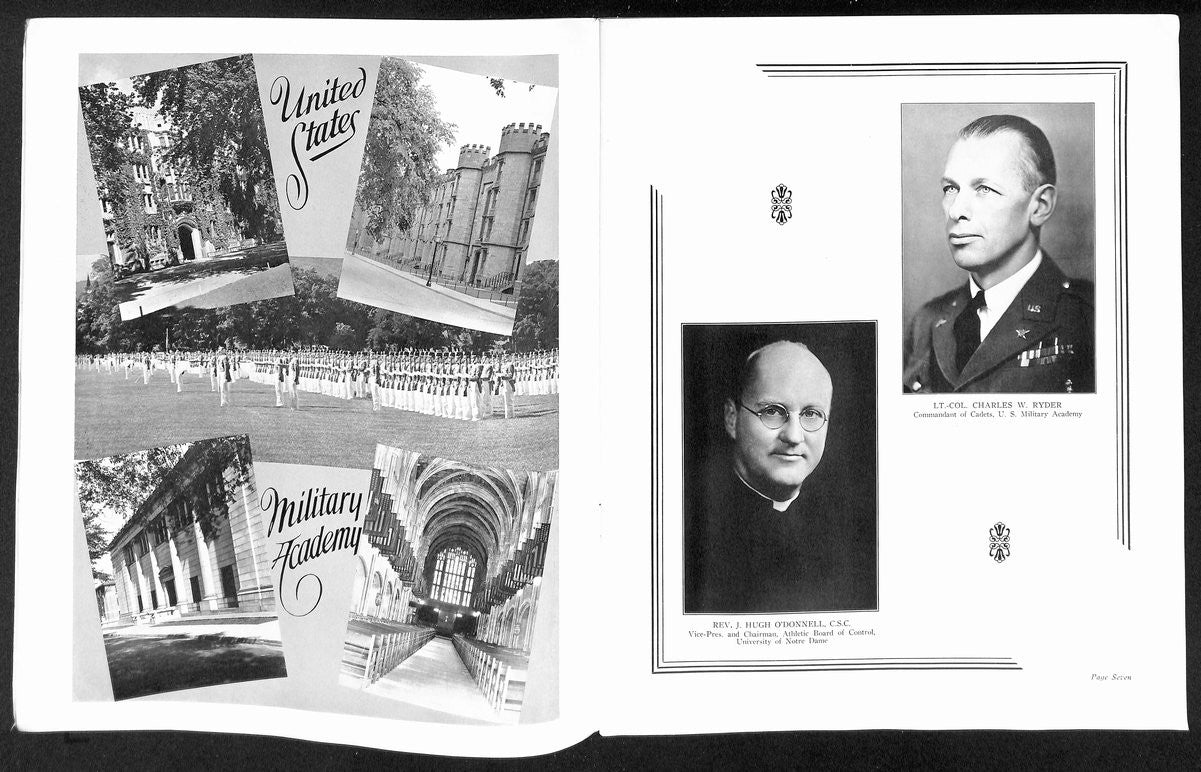 1937 Army Vs Notre Dame Vintage College Football Game Program 195836