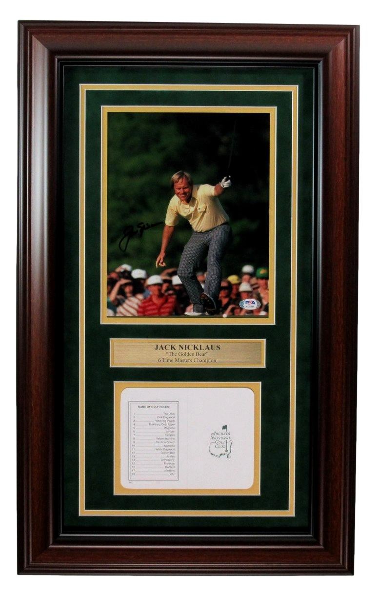 Jack Nicklaus 1986 Masters Autographed 8X10 Photo Framed Psa/Dna 189728