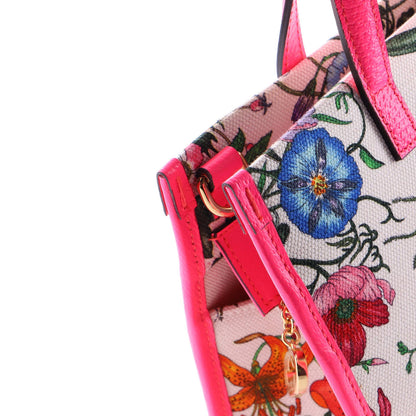 Gucci Convertible Tote Flora Canvas Medium