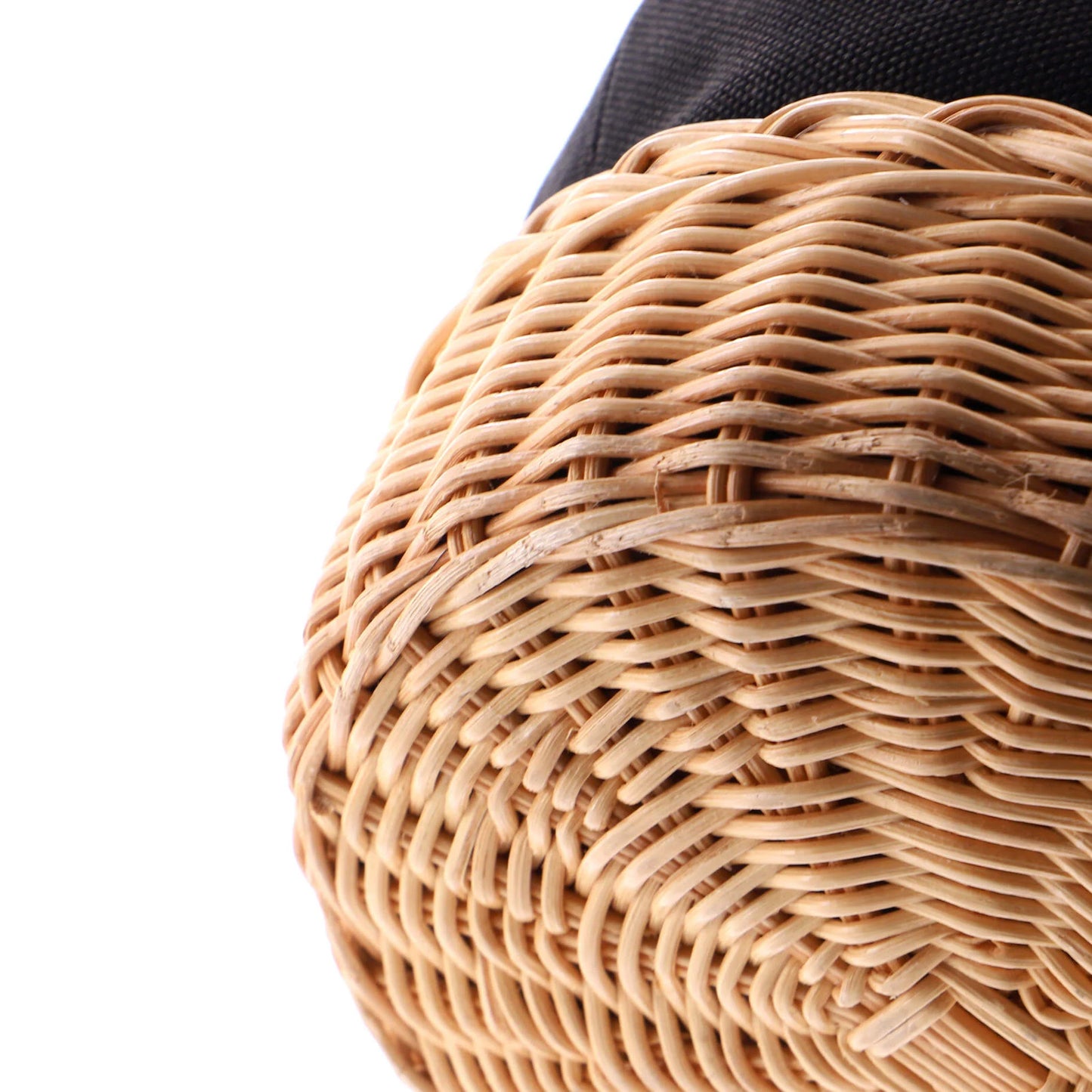 Prada Drawstring Bucket Bag Canvas And Wicker Small