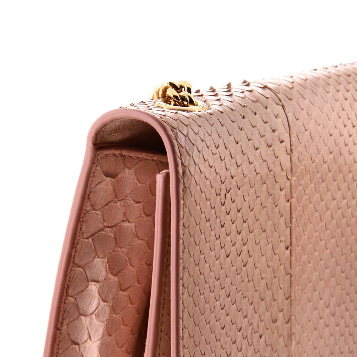 Saint Laurent Classic Monogram Tassel Crossbody Bag Python Medium