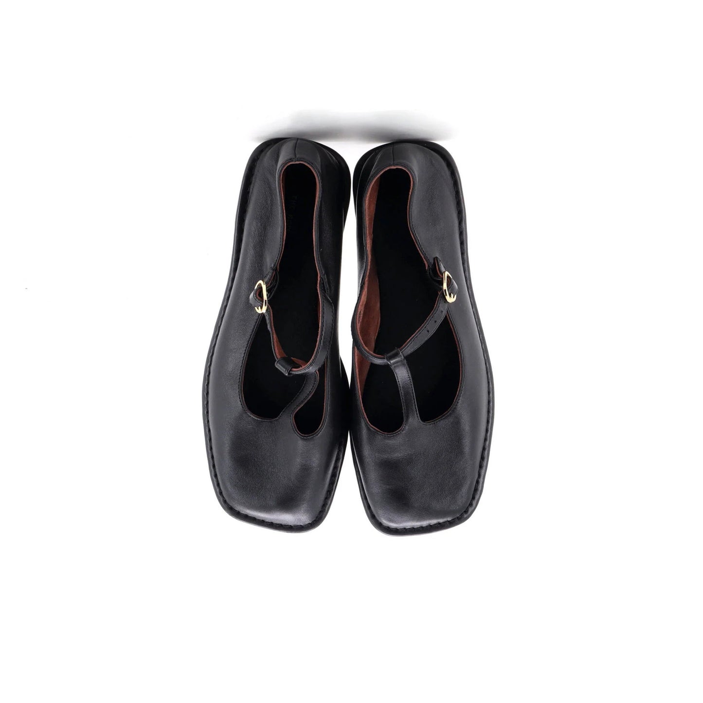 The Row Women'S Square T-Strap Flats Leather