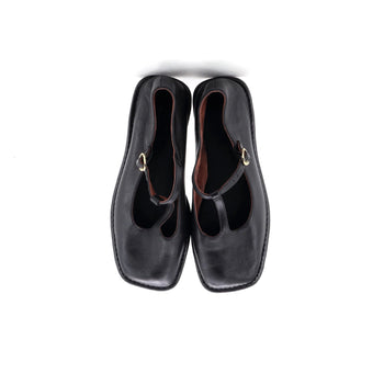 The Row Women'S Square T-Strap Flats Leather