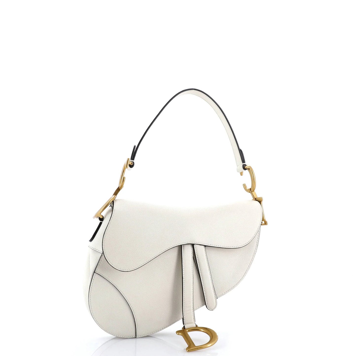 Christian Dior Saddle Handbag Leather Medium