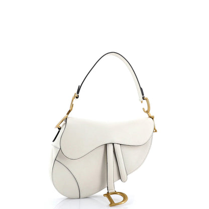 Christian Dior Saddle Handbag Leather Medium