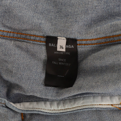 Balenciaga Women'S Logo Oversized Jacket Denim
