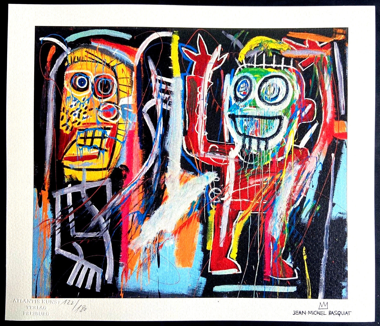 Jean-Michel Basquiat Lithograph Signed Coa, Numbered In Pencil