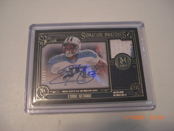 Eddie George 2015 Topps 3-Color Game Used Dual