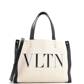 Valentino Garavani Grande Plage Vltn Tote Canvas Small