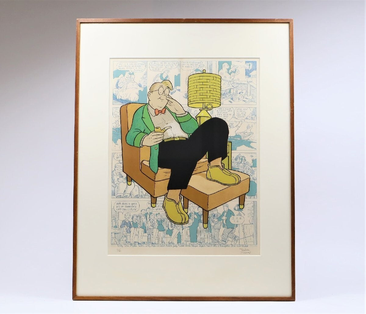 Dick Moores "Gasoline Alley" Ed100 Comic Art Print Signed In  Pencil Framed