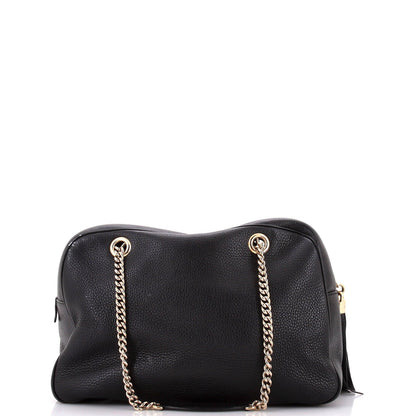 Gucci Soho Chain Zip Shoulder Bag Leather Medium