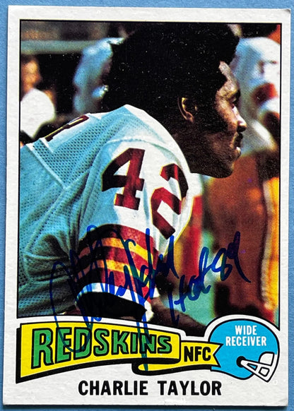 Charley Taylor Autographed 1975 Topps Football