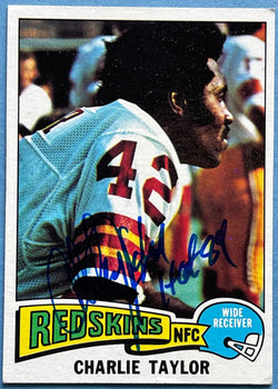 Charley Taylor Autographed 1975 Topps Football