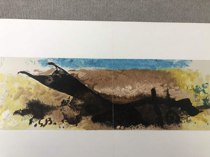 Georges Braque La Charrue " Lithograph Cubism Brown Plough, Farming