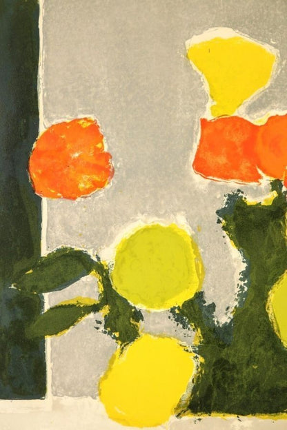 Bernard Cathelin Lithograph "Rose Dinde Et Millefeuille" 1972 Signed 185Ex