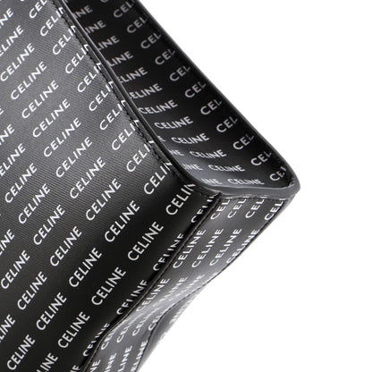 Celine Vertical Cabas Tote All Over Logo Print Leather Small