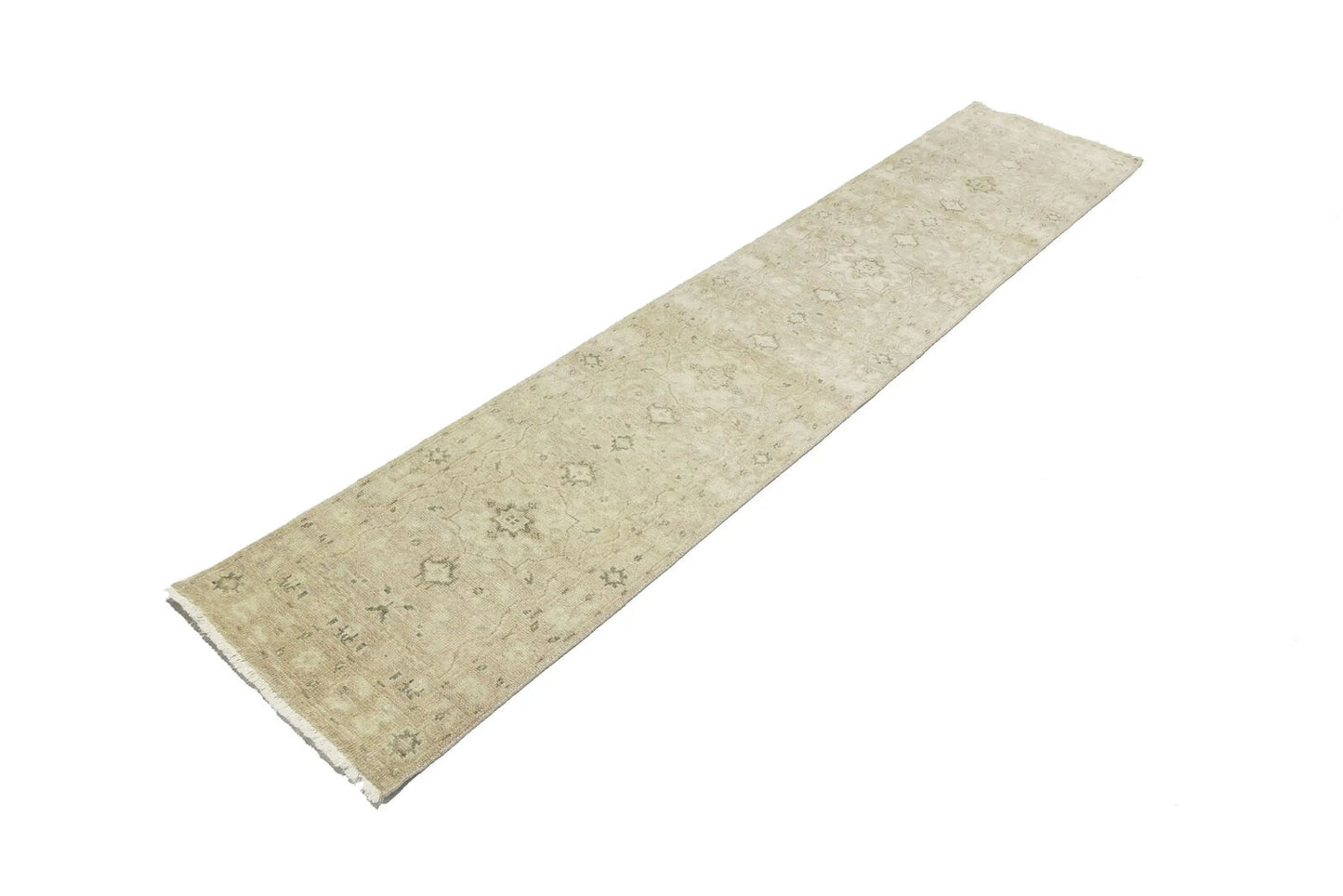 Transitional Oriental Runner Rug Muted Floral