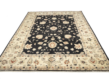 Handmade Floral Peshawar Oriental Rug Large Muted