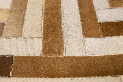 Contemporary Brown Cowhide Rug Large Modern