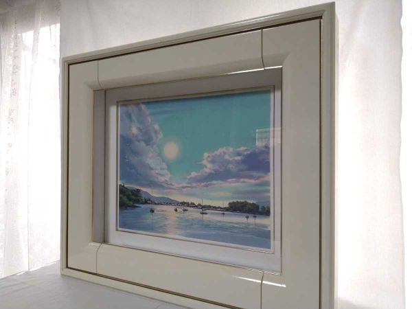 Signed Light-Up Art Frame Day Night Effect Yachts Sea