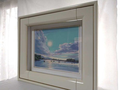 Signed Light-Up Art Frame Day Night Effect Yachts Sea