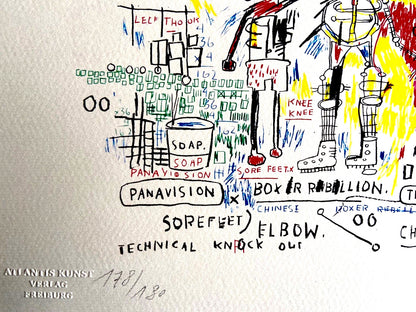 Jean-Michel Basquiat Lithograph Signed Numbered Stamp 180