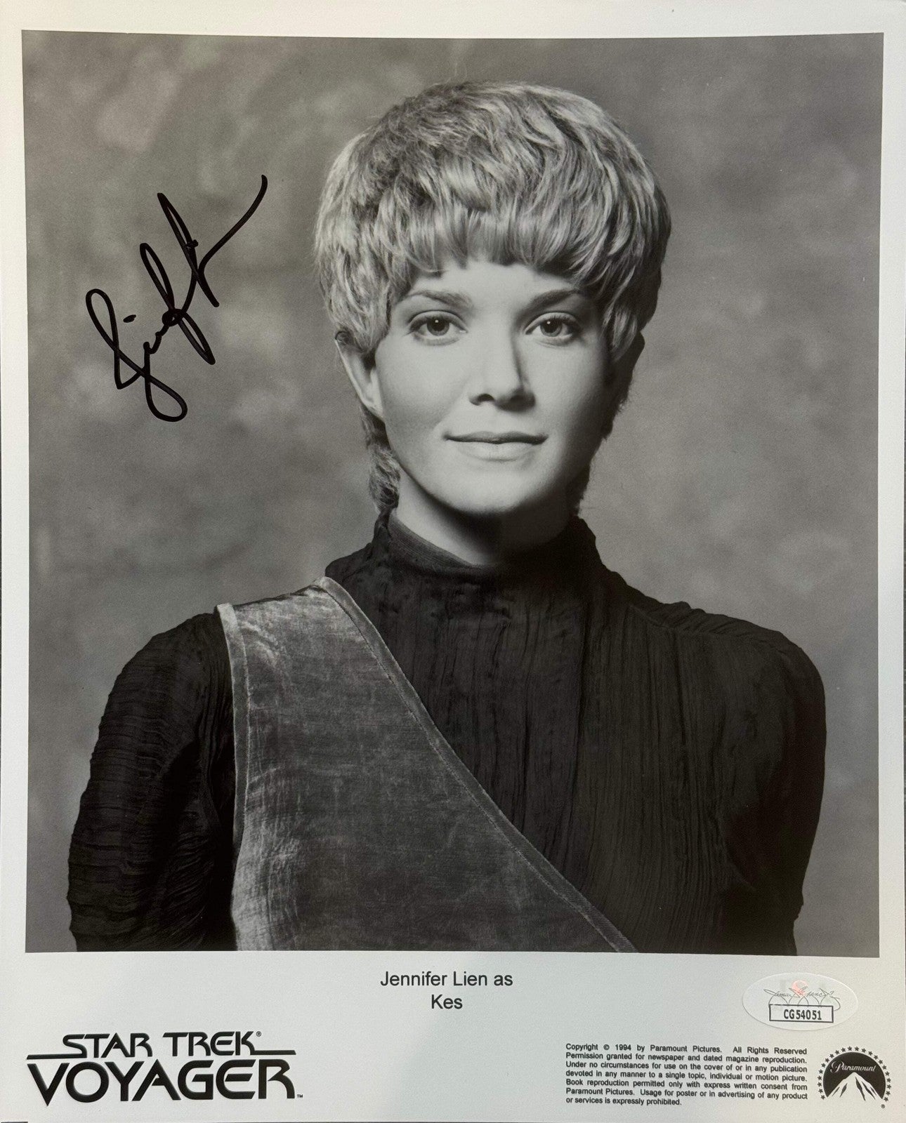 Jennifer Lien Star Trek Voyager Autographed Photo (JSA)