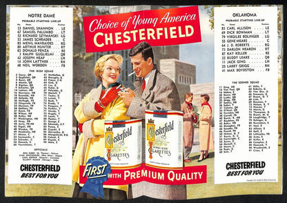 1953 Notre Dame Vs Oklahoma Wilkinson/Leahy College Football Game Program 196144