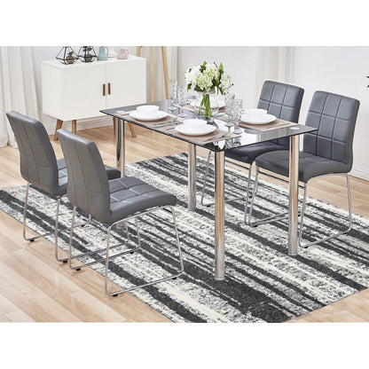 8'3"X10' Black And Ivory Modern Design Organic Wool Oriental Rug