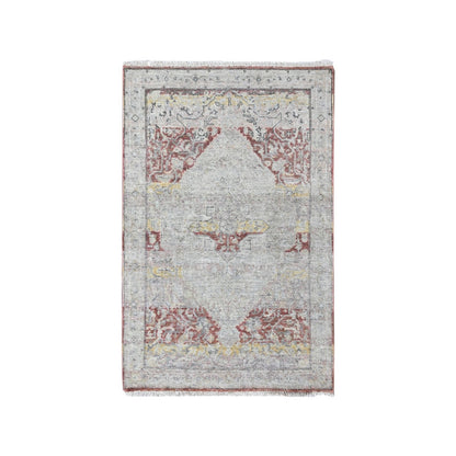Ziegler Mahal Ivory Hand Knotted Rug 3'x5' Pure Wool