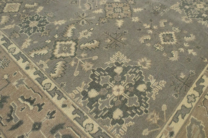 Handmade Muted Brownish Floral Transitional