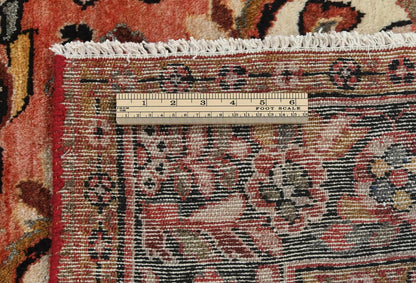 Handmade Semi Antique Tribal Rug Muted Red Floral