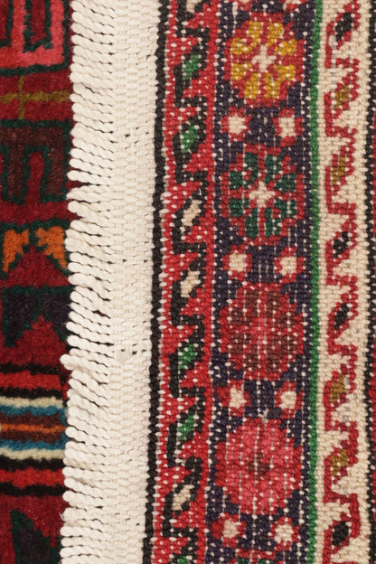 4'6X10 Ft Handmade Tribal Runner Rug Reindeer