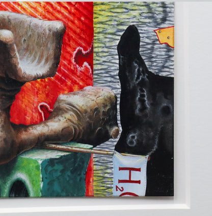 Original painting signed gouache on paper by Steve Galloway and Edward Henderson 1987