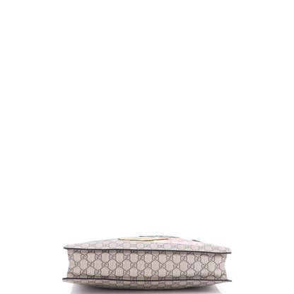 Gucci Courrier Convertible Soft Open Tote Gg Coated Canvas With Applique North