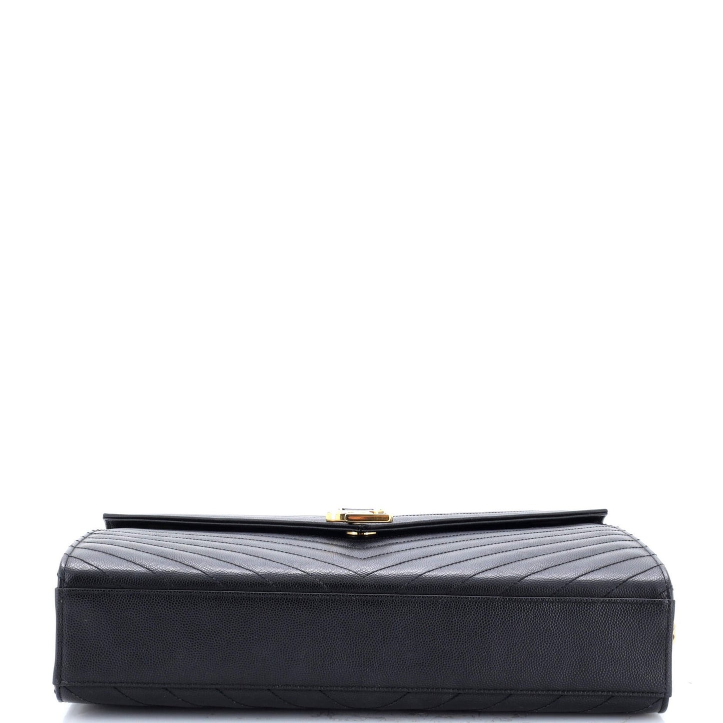 Saint Laurent Classic Monogram Envelope Satchel Matelasse Chevron Leather Large