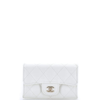 Chanel Classic Flap Card Case Quilted Caviar