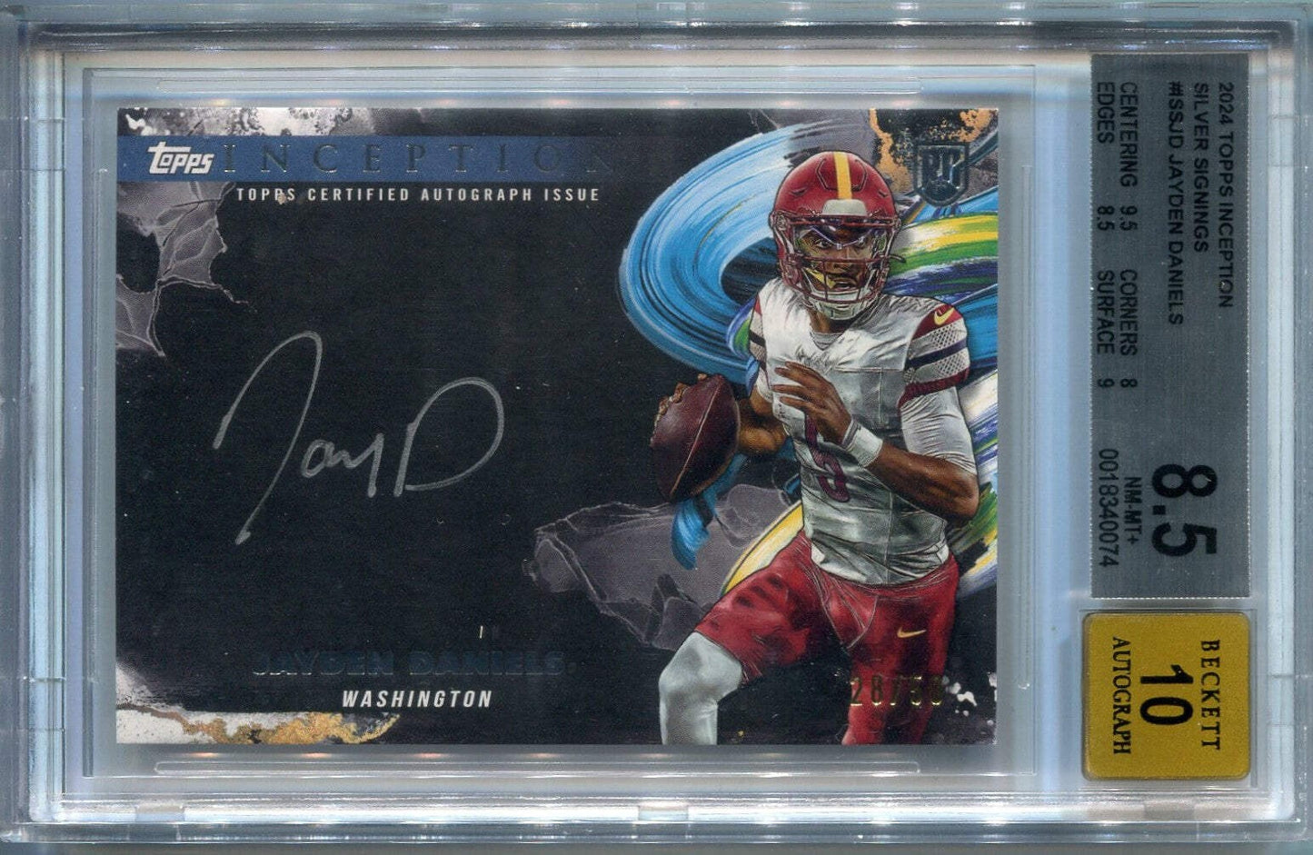 Jayden Daniels 2024 Topps Inception Silver Signings Autographed Rc #Iss-Jd 28/50