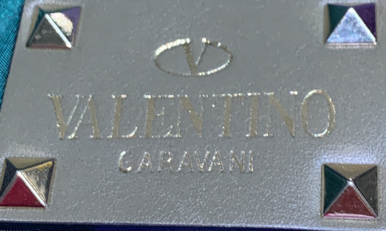 Valentino Garavani Rockstud Open Reversible Convertible Tote Camo Nylon Medium